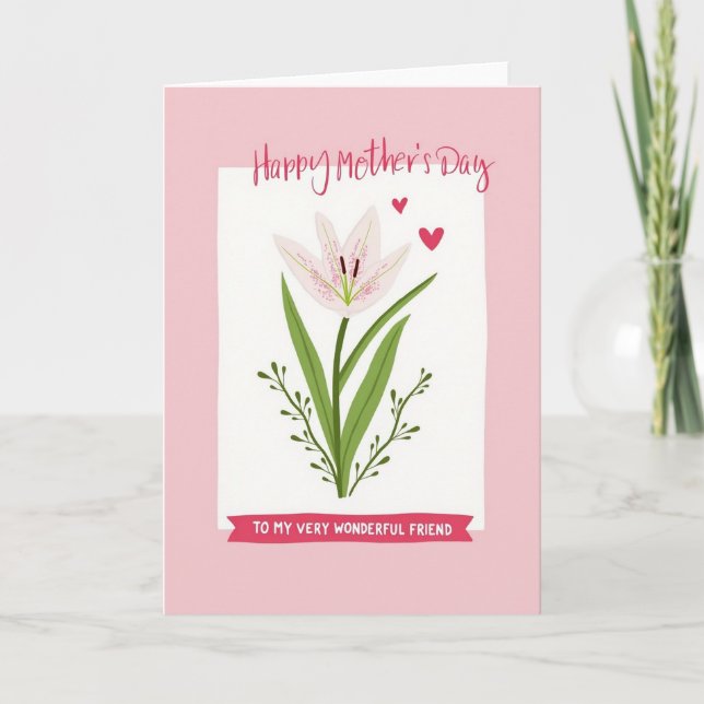 Serene Mothers Day Motif Card (Front)