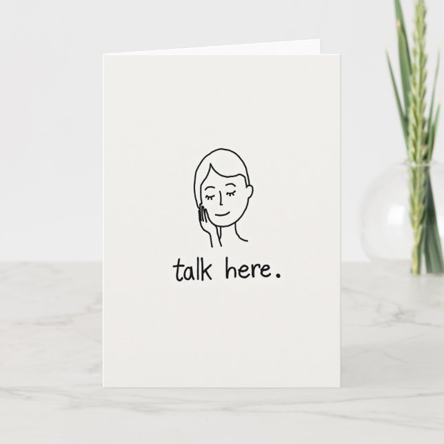 Serene Mothers Day Talk Here Card (Front)