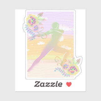 Serene Motion Pastel Tai Chi Flow Sticker