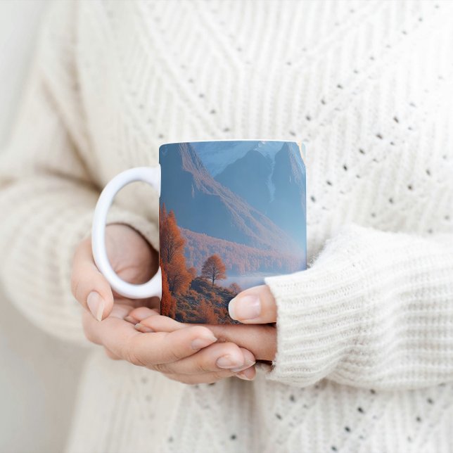 Serene Mountain Lake & Autumn Trees Landscape Coffee Mug (Creator Uploaded)