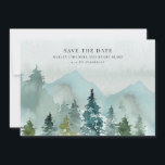 Serene Mountain Scenery Watercolor Wedding Save The Date<br><div class="desc">Serene Mountain Scenery Watercolor Wedding Save the Date</div>