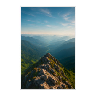 Serene Mountain Sunrise Over Green Valley Acrylic Print