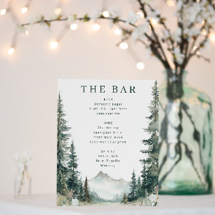 Serene Mountain Wedding Foam Board