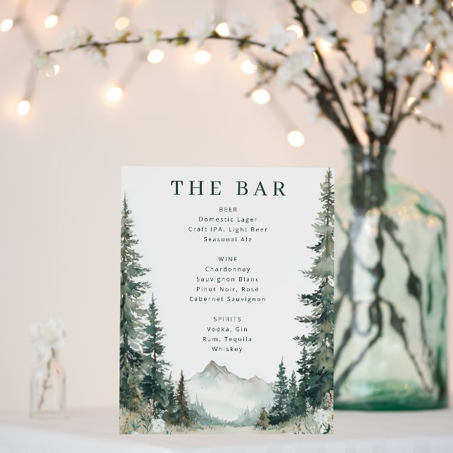 Serene Mountain Wedding Foam Board (In Situ (Wedding))