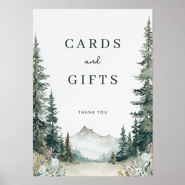 Serene Mountain Wedding Holder (Front)