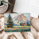 Serene Mountains Landscape Colorful Art Painting  Postcard<br><div class="desc">Serene Mountains Landscape Colorful Art Painting Postcard.</div>