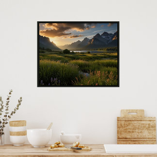 Serene Nature Landscape Scene Poster
