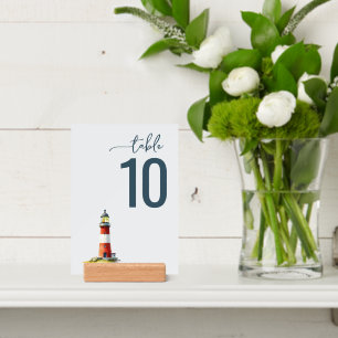 Serene Navy Watercolor Lighthouse Holder