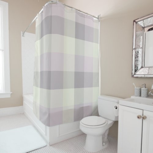 Serene Neutrals Color Block Shower Curtain