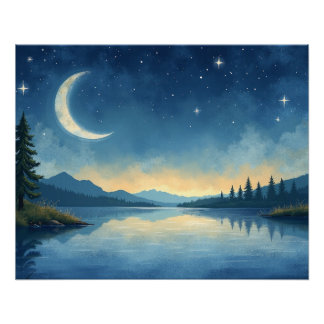 Serene Nightscape Poster
