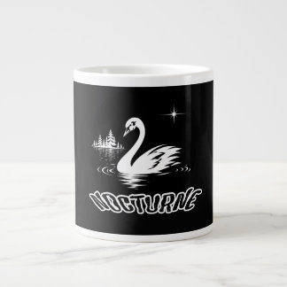 Serene Nocturne Swan Lake Aesthetic Pop Art Giant Coffee Mug