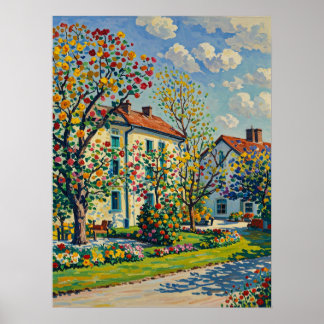Serene Park Scene in Early Spring Poster