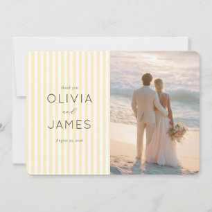 Serene Pastel Beach Silhouette Thank You Card