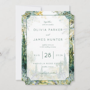 Serene Pastel Botanical Garden Invitation