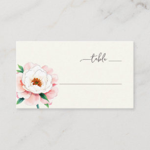 Serene Pastel Watercolor Floral Place Card