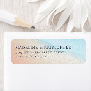 Serene Pastel Watercolor Gradient Label