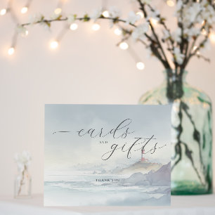 Serene Pastel Watercolor Lighthouse Foam Board