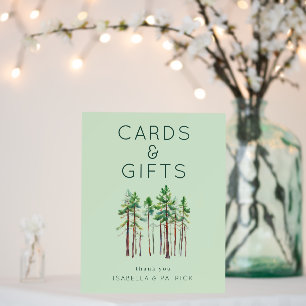 Serene Pastel Watercolor Pine Trees Foam Board