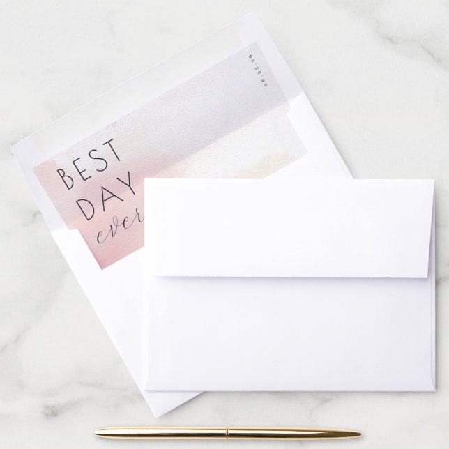 Serene Pastel Watercolor Romance Envelope Liner (Desk)