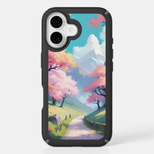 Serene Pathway with Cherry Blossoms iPhone 16 Case