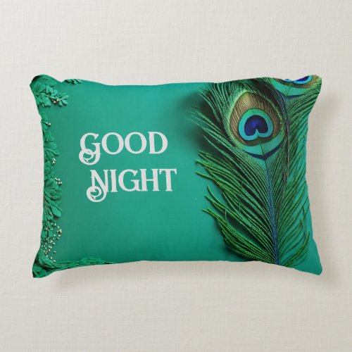 Serene Peacock Good Night Pillows