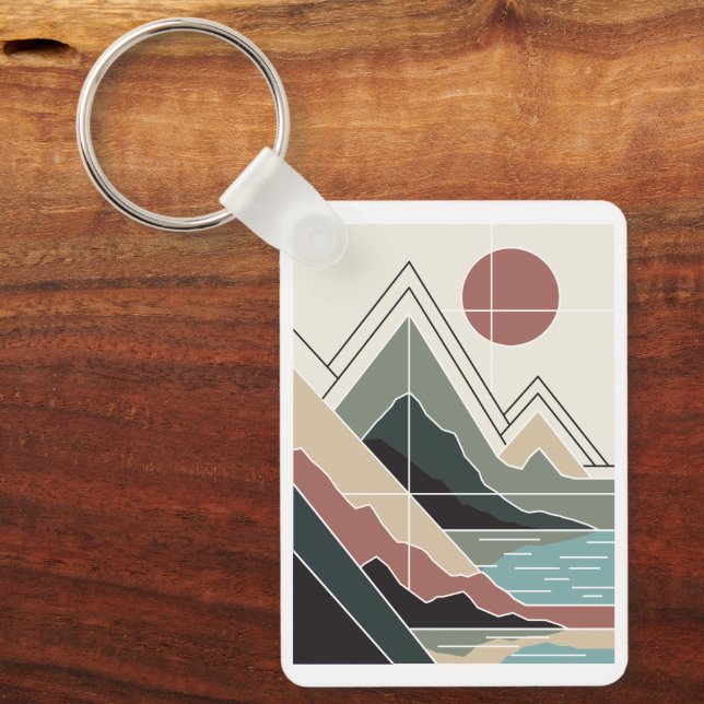 Serene Peaks Keychain (Front)