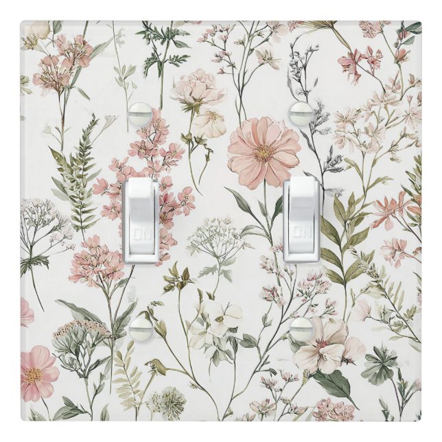 Serene Petals Light Switch Cover (In Situ)