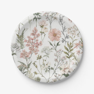 Serene Petals Paper Plates