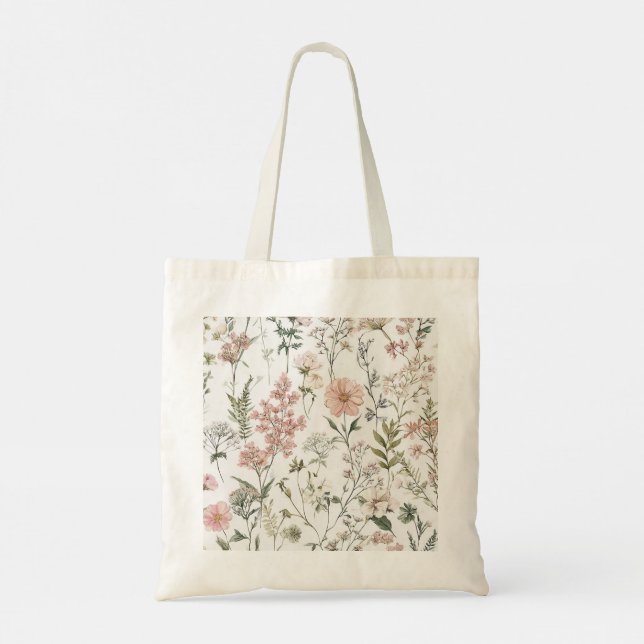 Serene Petals Tote Bag (Back)