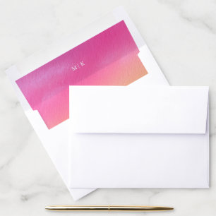 Serene Pink Blue Gradient Minimalist Envelope Liner