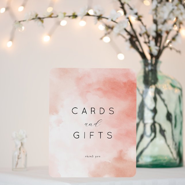 Serene Pink Watercolor Gratitude Sign (In Situ (Wedding))