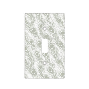 Serene Plumage Peacock Light Switch Cover