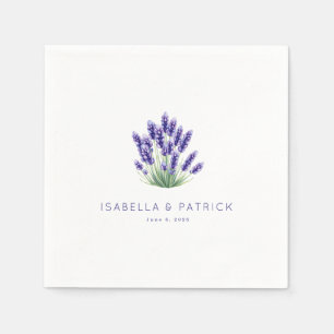 Serene Purple Floral Lavender Napkins