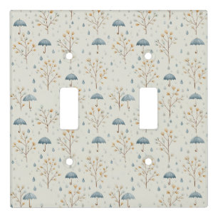 Serene Rain Garden Floral Pattern (10) Light Switch Cover