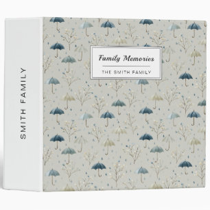 Serene Rain Garden Floral Pattern (11) 3 Ring Binder