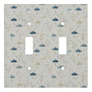 Serene Rain Garden Floral Pattern (11) Light Switch Cover