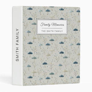 Serene Rain Garden Floral Pattern (11) Mini Binder
