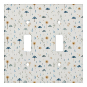 Serene Rain Garden Floral Pattern (12) Light Switch Cover
