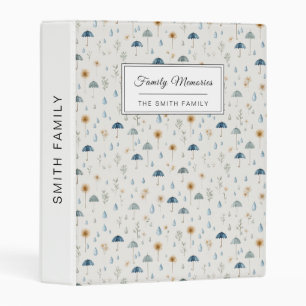 Serene Rain Garden Floral Pattern (12) Mini Binder