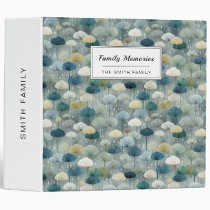 Serene Rain Garden Floral Pattern (1) 3 Ring Binder