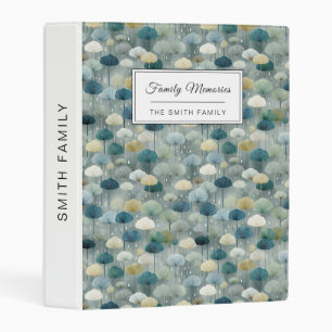 Serene Rain Garden Floral Pattern (1) Mini Binder