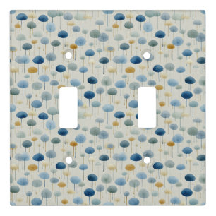 Serene Rain Garden Floral Pattern (2) Light Switch Cover