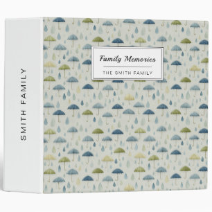 Serene Rain Garden Floral Pattern (4) 3 Ring Binder