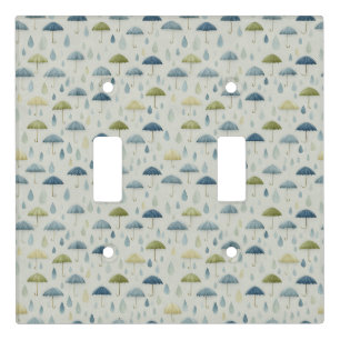 Serene Rain Garden Floral Pattern (4) Light Switch Cover