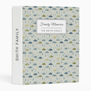 Serene Rain Garden Floral Pattern (4) Mini Binder