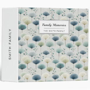 Serene Rain Garden Floral Pattern (5) 3 Ring Binder