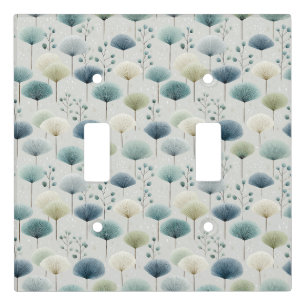 Serene Rain Garden Floral Pattern (5) Light Switch Cover