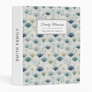 Serene Rain Garden Floral Pattern (5) Mini Binder