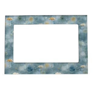 Serene Rain Garden Floral Pattern (6) Magnetic Frame