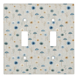 Serene Rain Garden Floral Pattern (8) Light Switch Cover